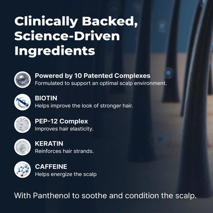 Intensive scalp treatment with cooling steel roll-on