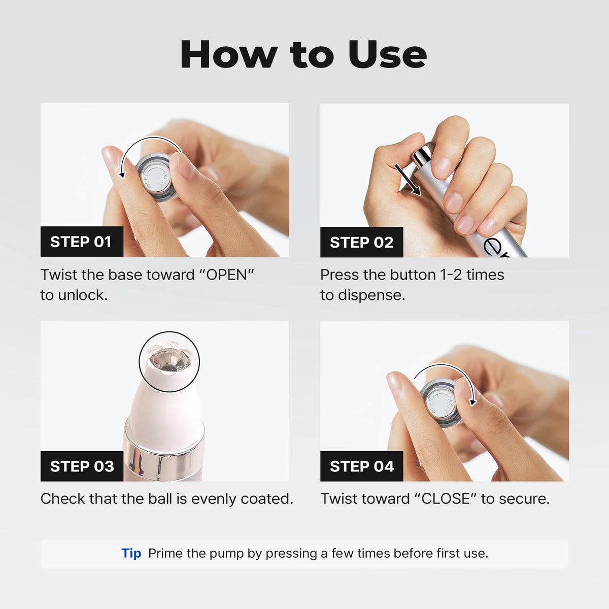 Intensive scalp treatment with cooling steel roll-on